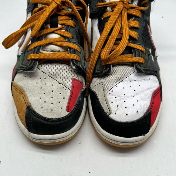 Nike Dunk Shoes Mens 8.5 Low Scrap Premium University Red Blue White Dn1775-001 - Picture 5 of 10